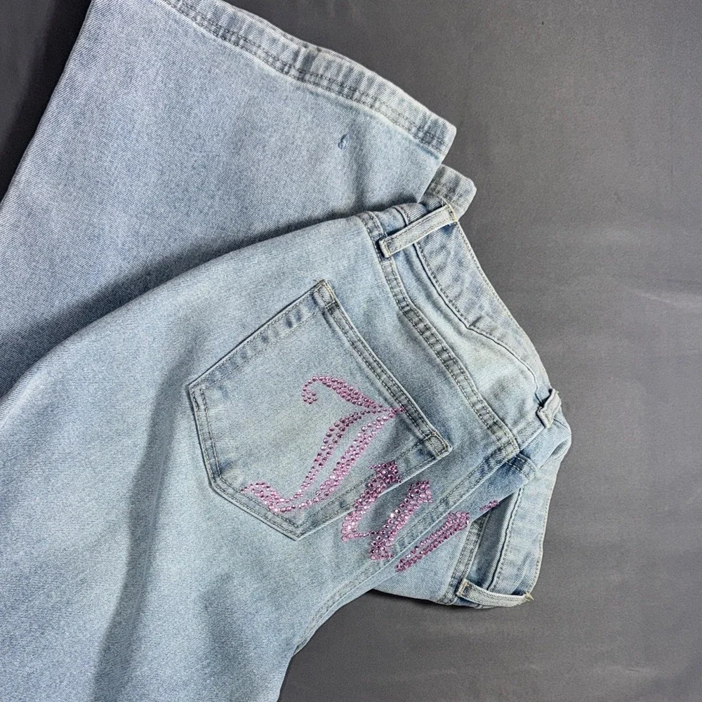Juicy‎ Couture Light Blue Wide Leg Jeans Flare Denim Size 5/27 Abbod Style
